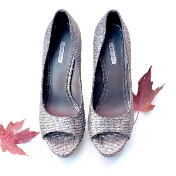 Vera Wang Shimmering Silver Heels - Picture 5 of 13